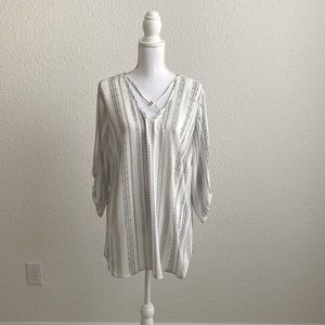 Black and white blouse